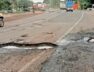 potholes on the road